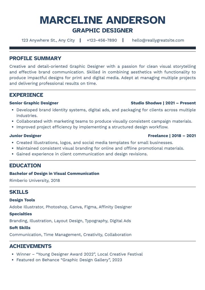Basic Resume design #12