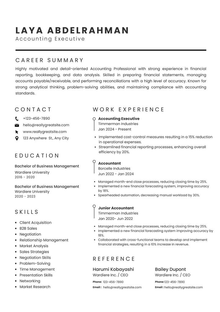 Basic Resume design #13