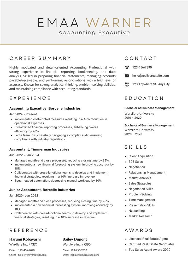 Basic Resume design #14