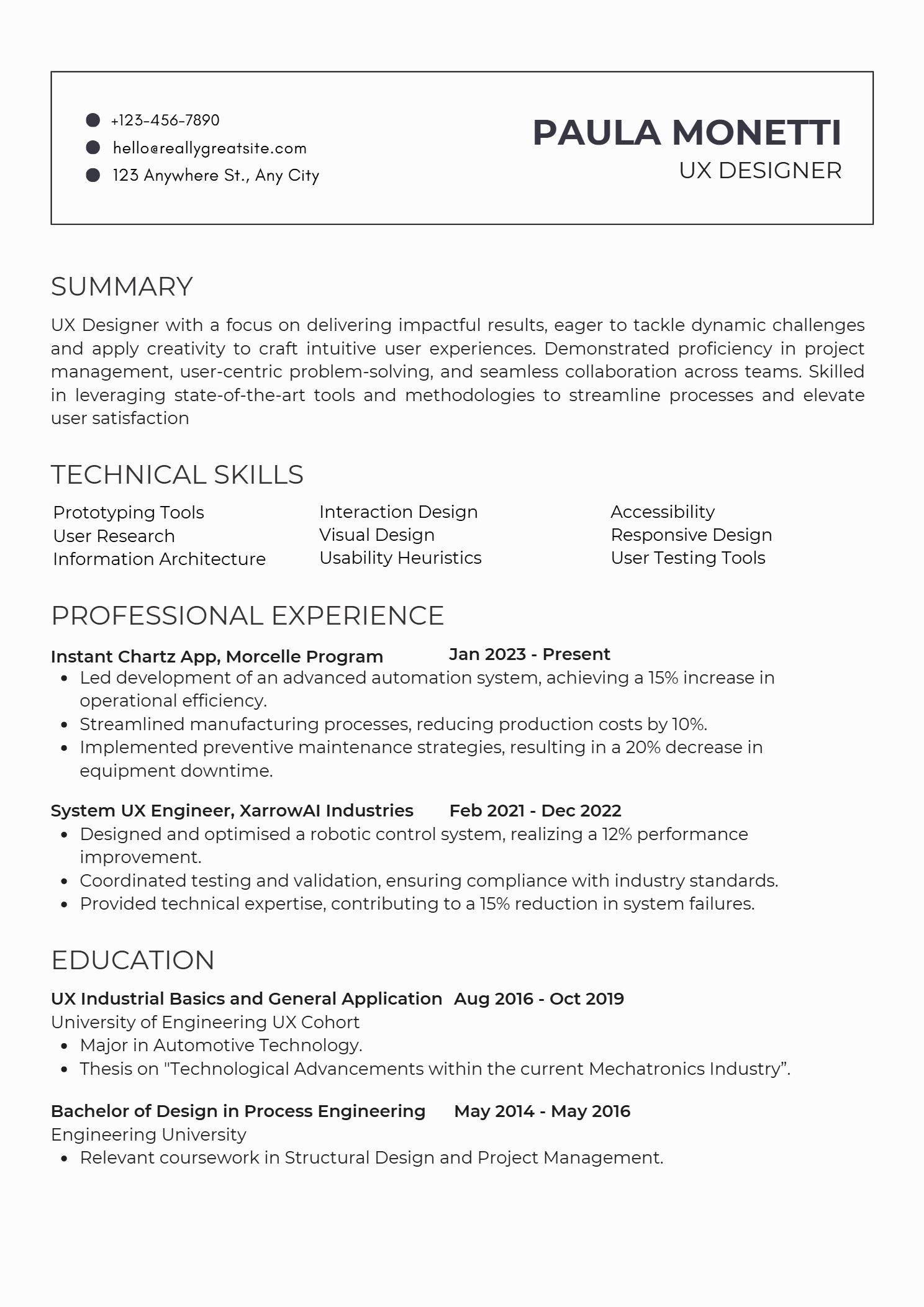 Basic Resume design #25