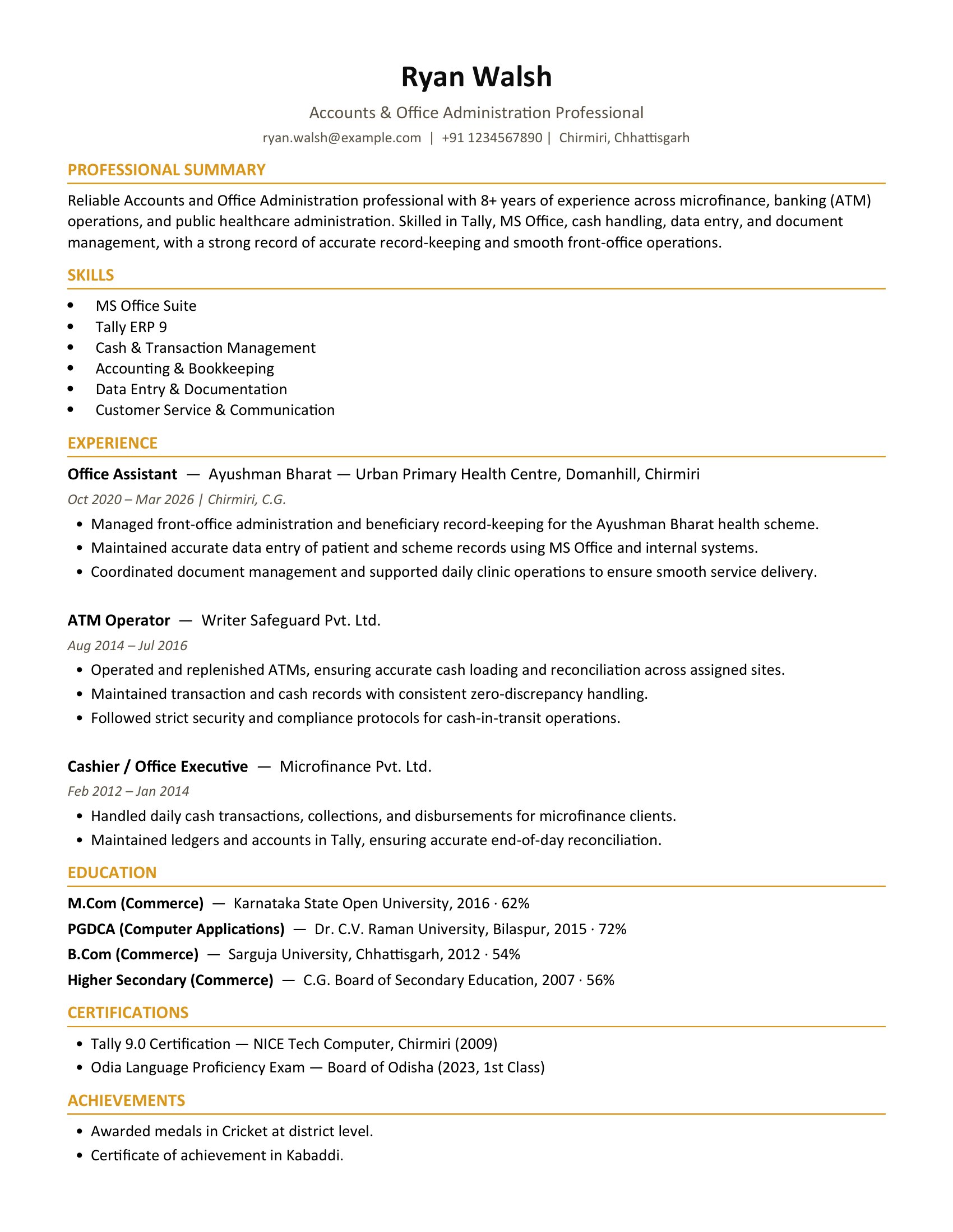 Basic resume design #3