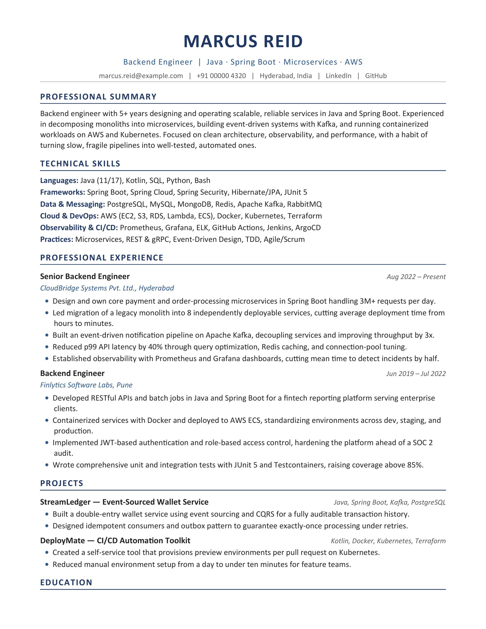 Basic resume design #4