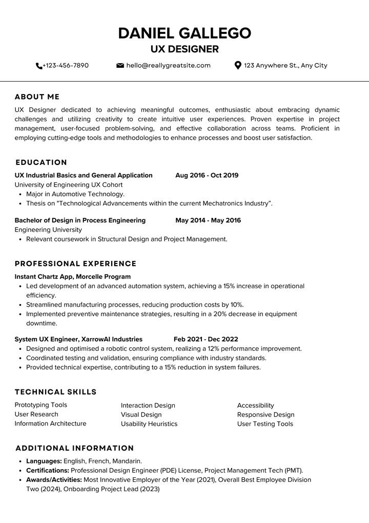 Basic Resume design #8