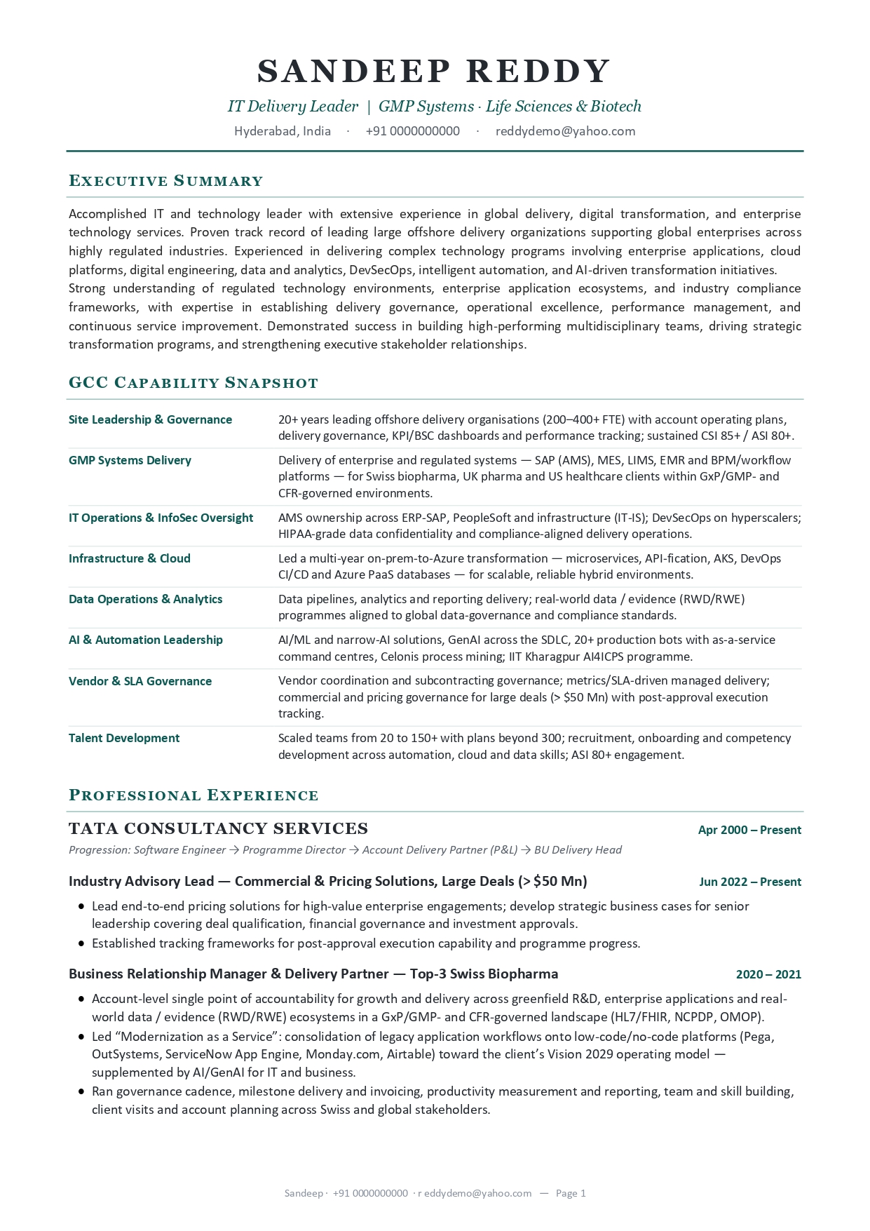 Global resume design #5