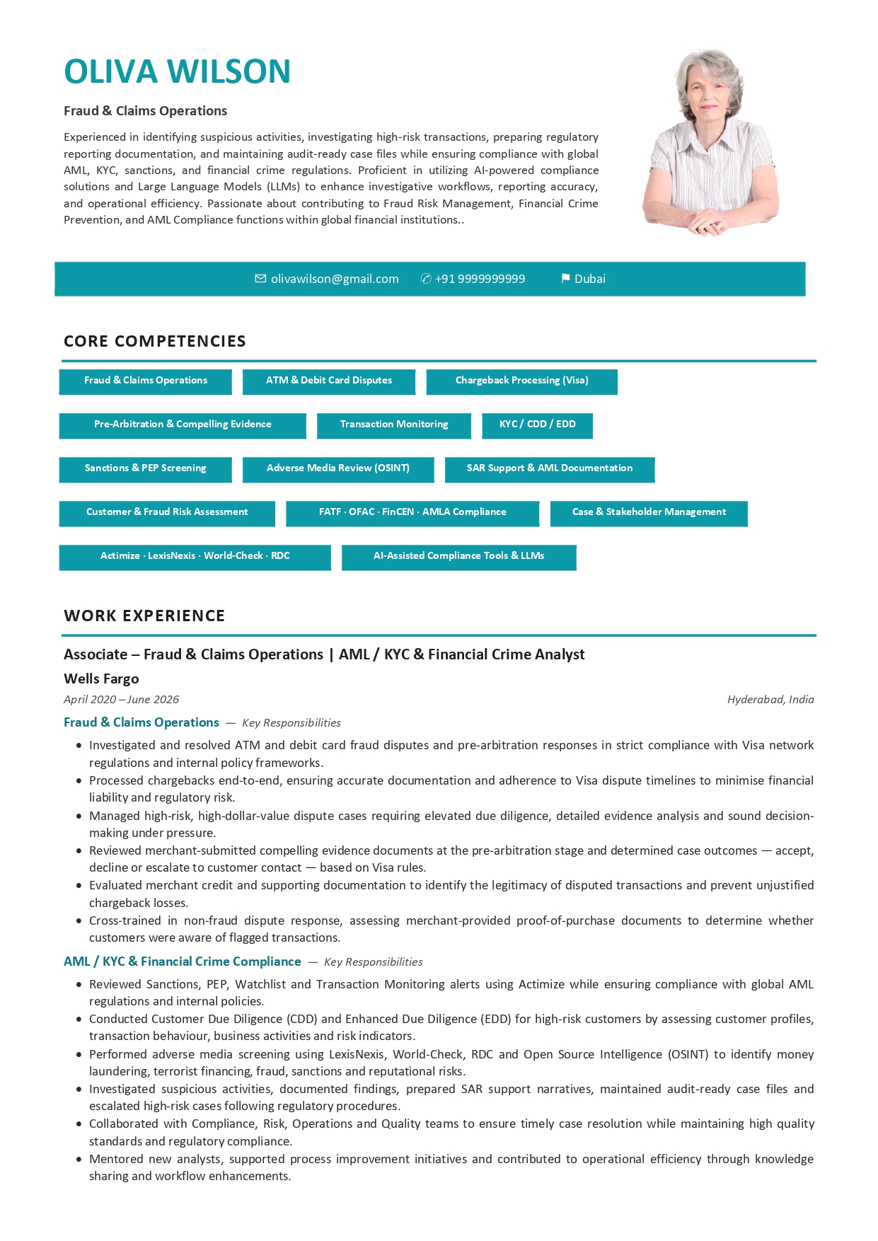 Global resume design #6