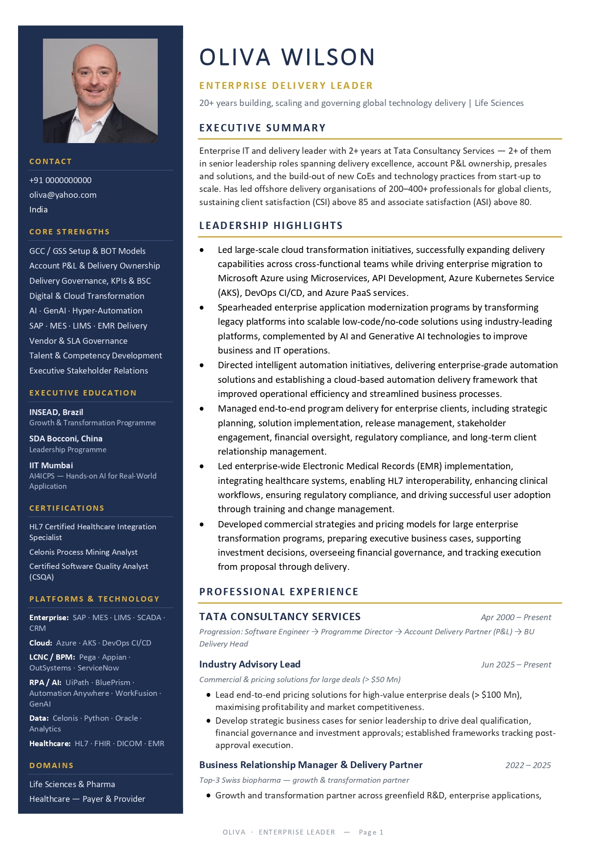Global resume design #7