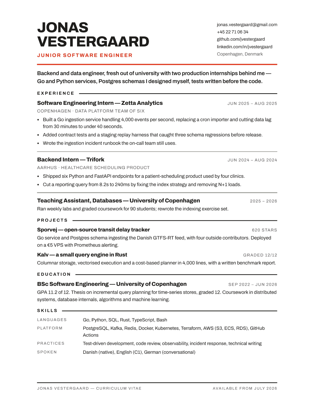 Basic resume design #0