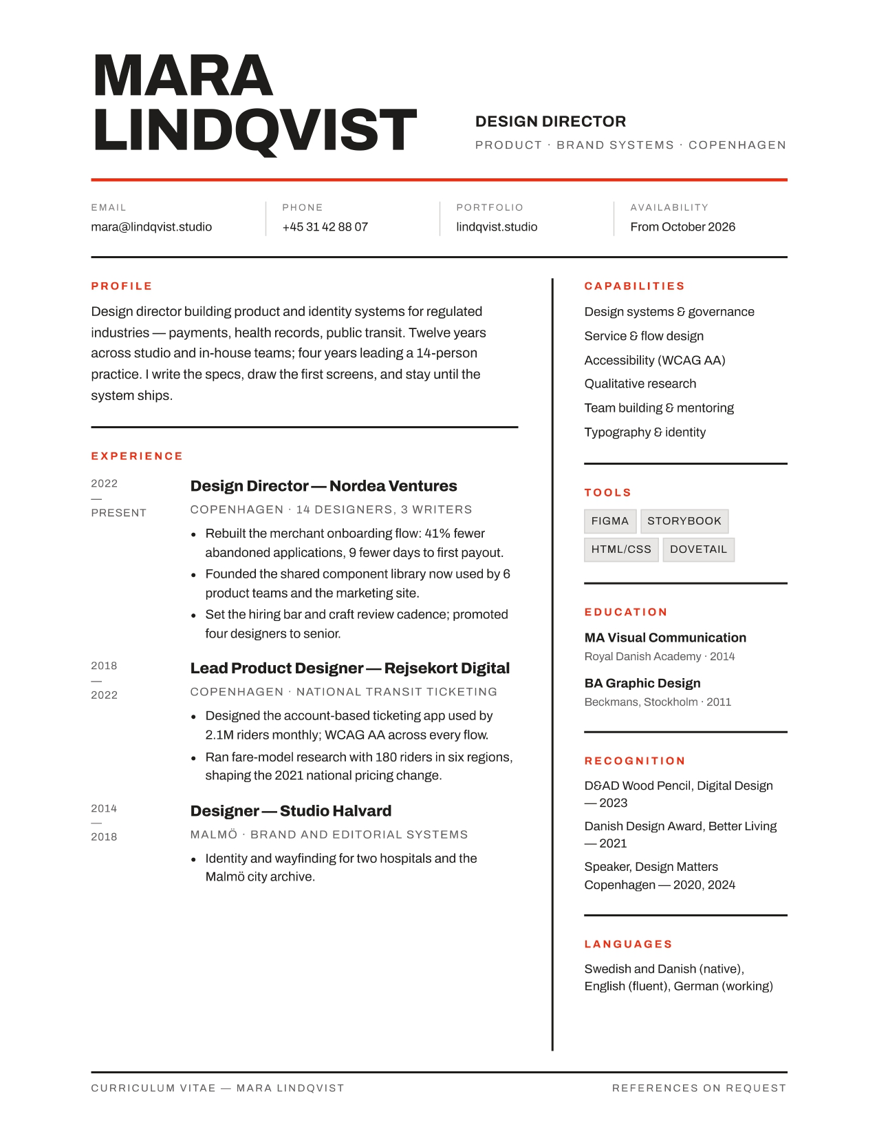 Basic resume design #00