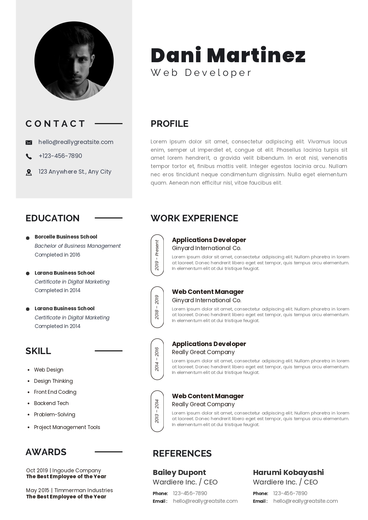 Premium resume design #17